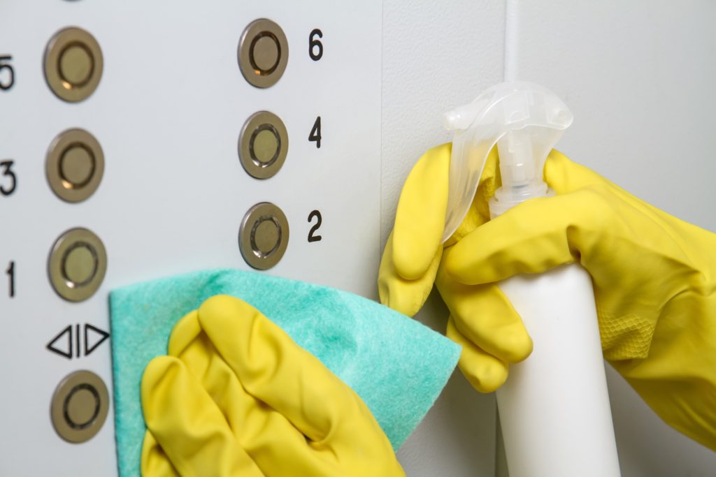 除菌・消毒作業を行う場所